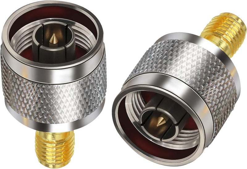 TUOLNK SMA Female to N Male Connector N-Type Male Plug to SMA Female Jack RF Coax Adapter for Wi-Fi Antenna Extension Cable 2pcs - Image 4